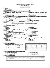 Đề cương ôn tập học kỳ I môn Tin học 7 năm học 2013 - 2014